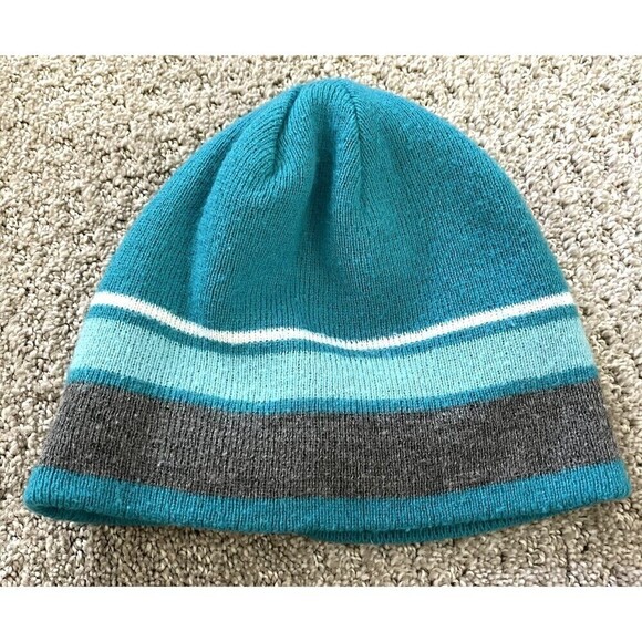 Gerry Turquoise Gray Beanie Hat Boys Girls Snow Winter Outdoor Fall Lightweight - Picture 2 of 7